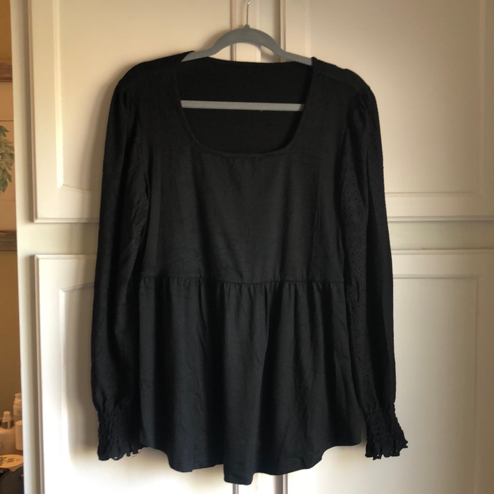 Black tunic blouse